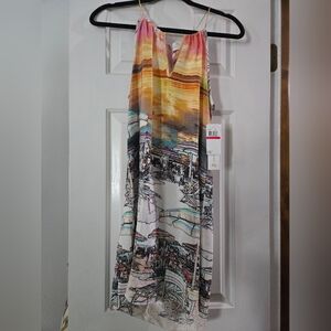 Amanda Uprichard Multi Color Beach Dress XS 100% Silk